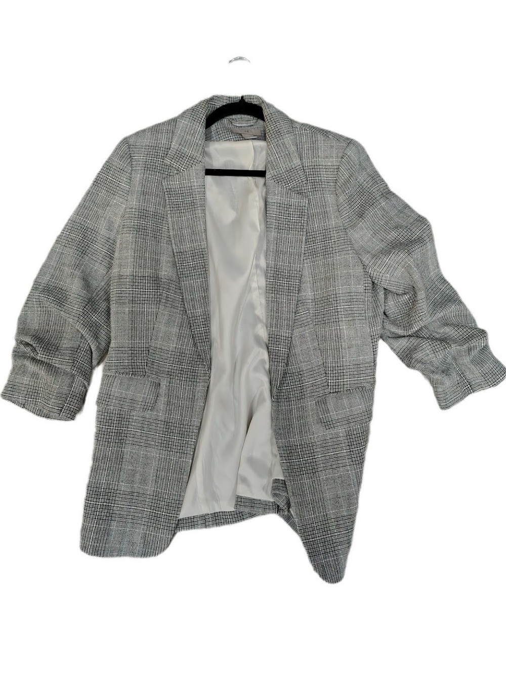 H&M Grey Plaid Blazer